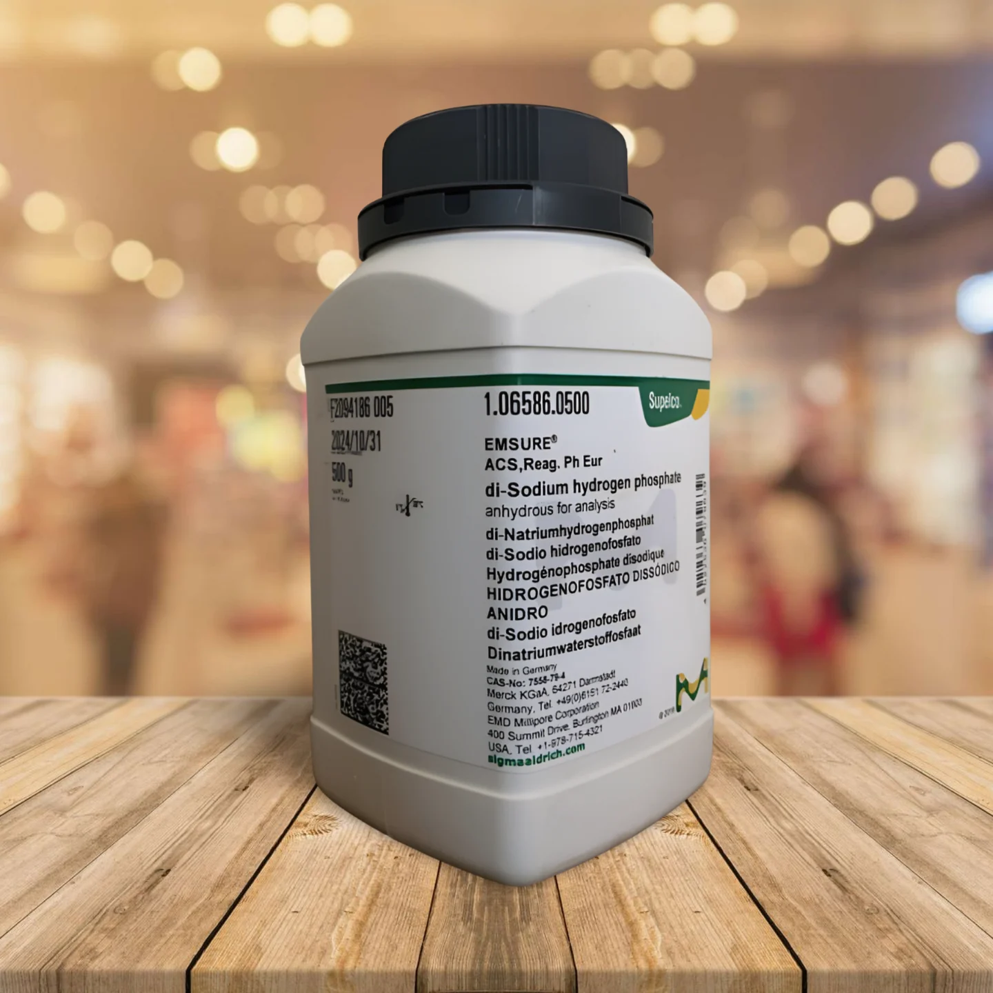 di-Sodium Hydrogen Phosphate Anhydrous EMSURE® ACS, Reag. Ph Eur 500 g