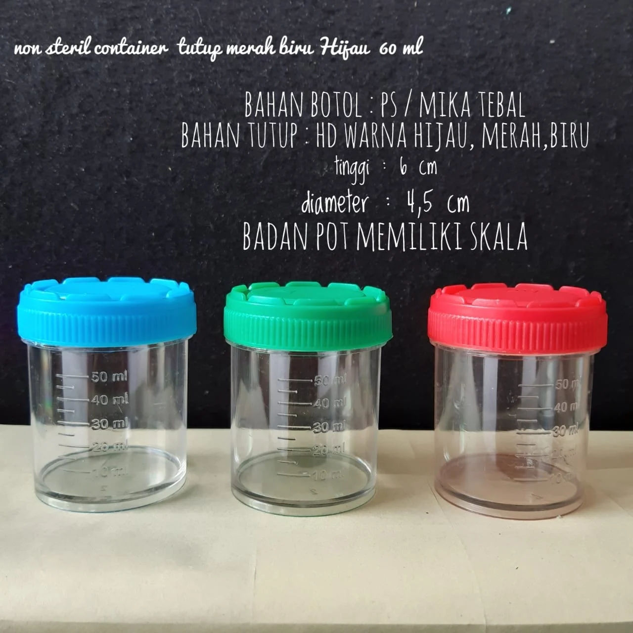 Pot Urine Non Steril 60 mL